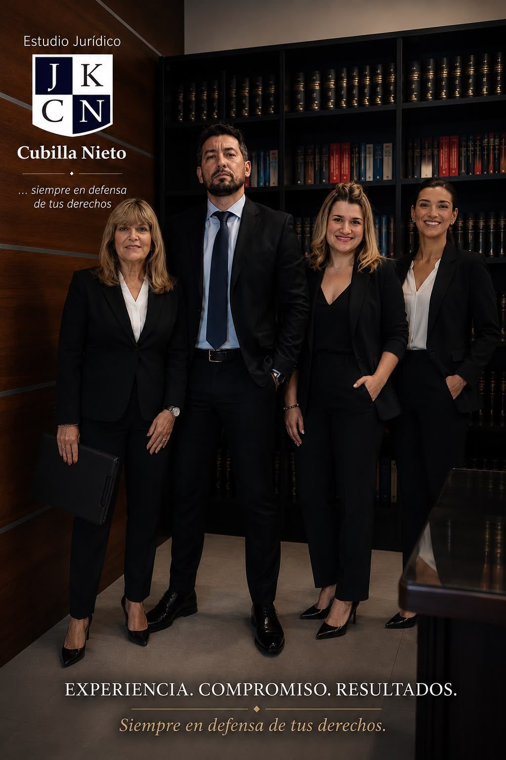 Equipo de abogados del Estudio Cubilla Nieto & Asoc. en la biblioteca del estudio